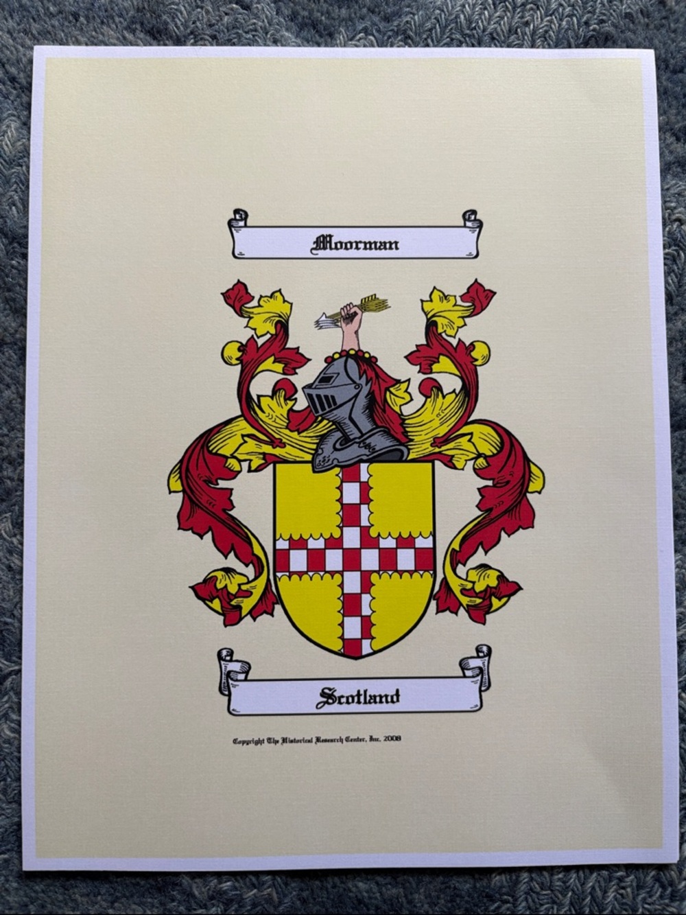 Moorman Family Coat of Arms Print